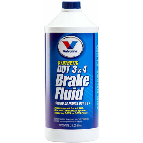 Valvoline DOT 3 and 4 Brake Fluid, 32 fl oz