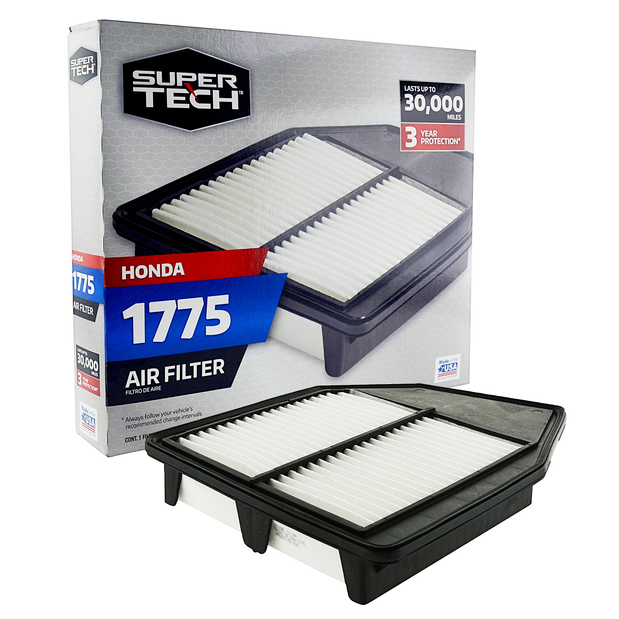 SuperTech 1775 Engine Air Filter, Replacement Filter for Honda