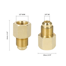 R134A Refrigerant Tank/Vacuum Pump Adapter to R12 Fitting Adapter 1/2