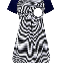 Jchiup Maternity Short Sleeve Nursing Nightgown for Breastfeeding Sleepwear