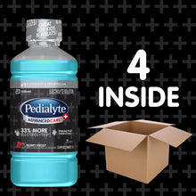 Pedialyte AdvancedCare Plus Electrolyte Drink, 1 Liter, 4 Count, with 33% More Electrolytes and has PreActiv Prebiotics, Berry Frost