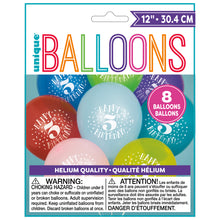 Latex Fun Happy 5th Birthday Balloons, Assorted, 12 in, 8ct