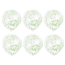 Latex Confetti Balloons, Lime Green, 12 in, 6ct