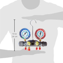 YELLOW JACKET 49983 Mechanical Manifold Gauge Set,4-Valve