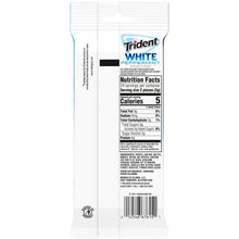 Trident White Sugar Free Gum, Peppermint Flavor, 3 Packs (48 Pieces Total)