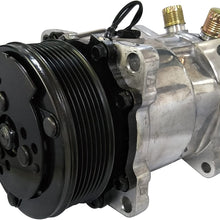 ACTECmax Universal A/C Compressor with Black PV7 Clutch SD 508 Style 5H14 R134A Serpentine Belt