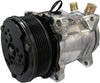 ACTECmax Universal A/C Compressor with Black PV7 Clutch SD 508 Style 5H14 R134A Serpentine Belt