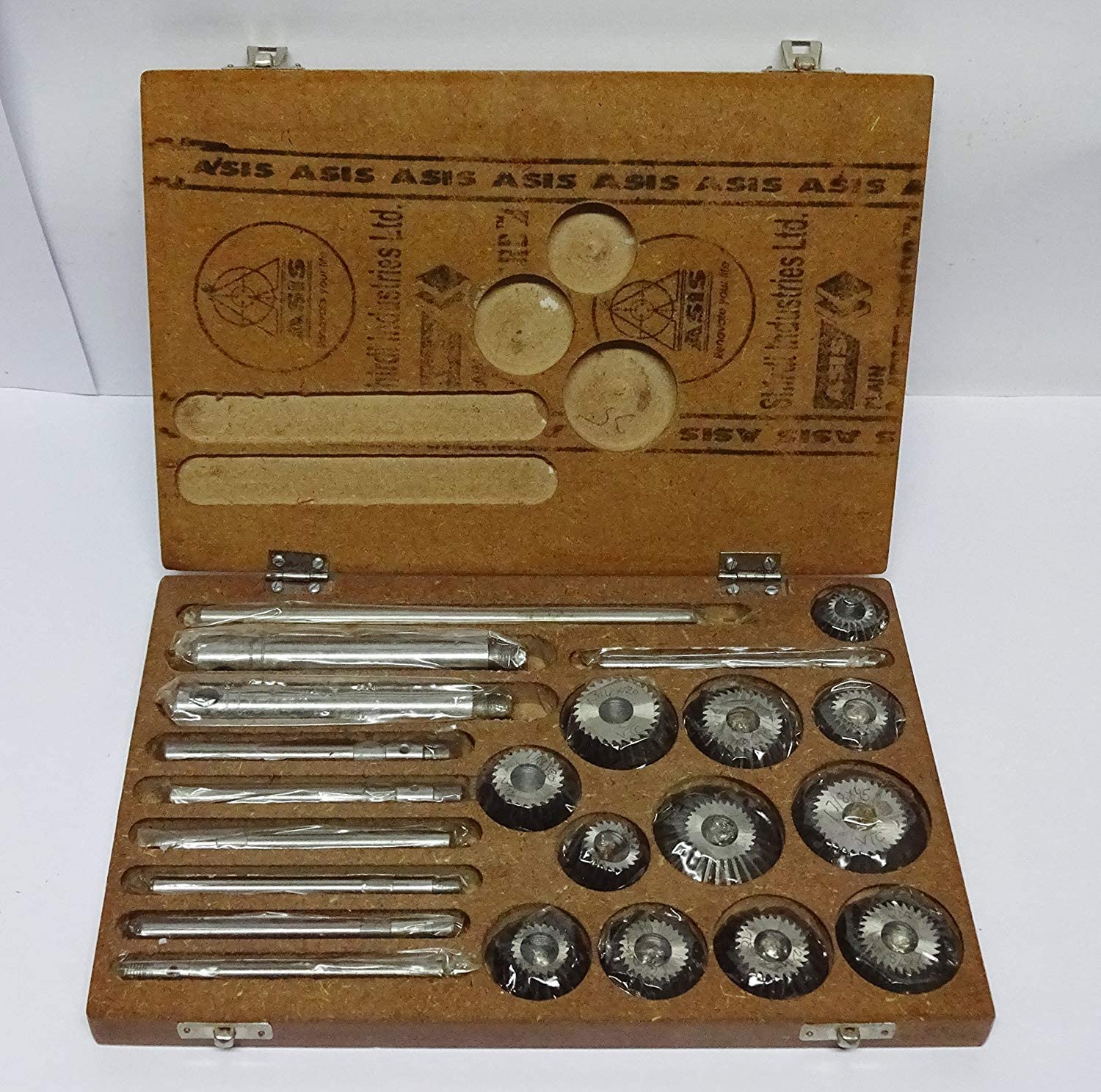 Uniq World Wide Valve Seat & Face Cutter Set/Kit - 12 Pcs Set for Vintage Cars Bikes in Wooden Case
