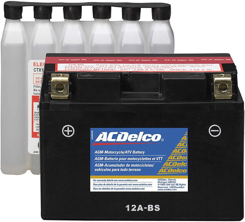 ACDelco ATX12ABS Specialty AGM Powersports JIS 12A-BS Battery