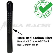 1 x JDM Style Black 4.9" in / 124 mm Real Carbon Fiber Screw Type Short Stubby Antenna Replace Auto Car SUV Sedan Coupe