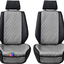 FH Group NeoSupreme Seat Protectors (Gray) Front Set - Universal Fit for Cars, Trucks & SUVs