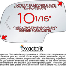 exactafit Driver Side Rear View Mirror Glass Compatible with Cadillac GMC Escalade Avalanche Silverado Tahoe Sierra Yukon - Left Hand Signal Convex Fits 8720SL Adhesive Install