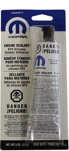 Genuine Chrysler Accessories (4883971AB) RTV Silicone Rubber Adhesive Engine Sealant - 3 oz. Tube