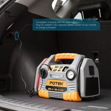 POTEK Car Jump Starter with 150 PSI Tire Inflator/Air compressor,1000 Peak/500 Instant Amps with USB Port to Charge Iphone,IPad, Kindle