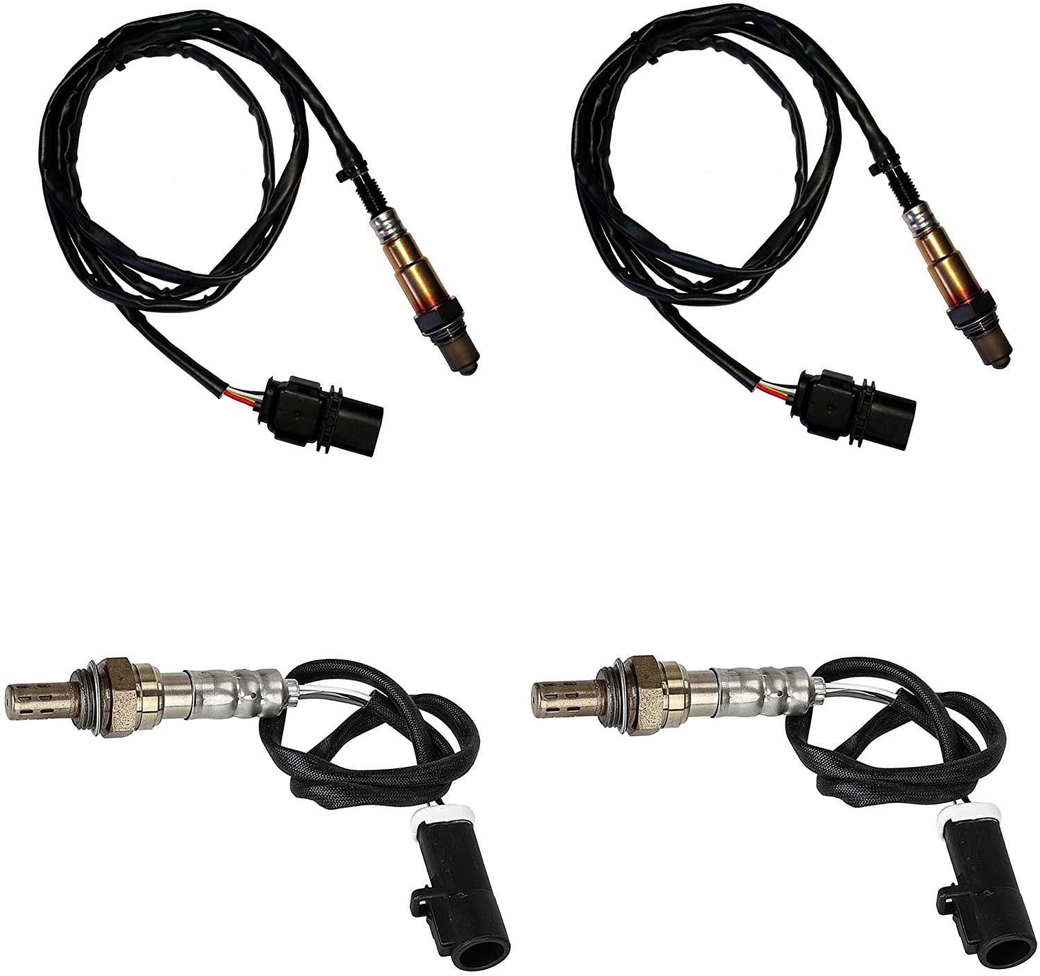 Set of 4 New Oxygen O2 Sensor Upstream & Downstream for 2009-2010 Ford F150 F-150 Pickup V8 4.6L 5.4L 6.2L