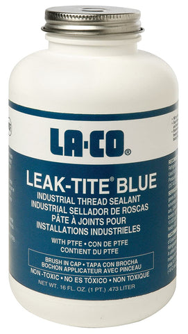 LA-CO Leak-Tite Economical Thread Sealant with PTFE, -50 to 500 Degree F Temperature, 5 gal, Blue