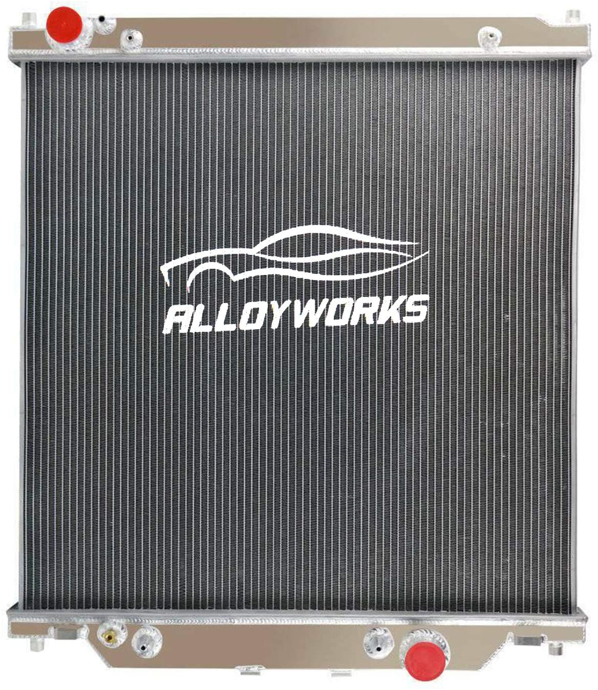 ALLOYWORKS Ford F-Series Radiator, All Aluminum Radiator For 2003-2007 Ford F-250 F-350 F-450 F-550 F-53 Turbo Diesel 6.0L V8 Powerstroke