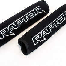 OZ-USA Set of 2 Raptor Logo for Ford F-150 Black Neoprene Automotive Seat Belt Covers Safety Shoulder Pad Travel Bag Straps