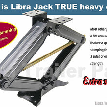 LIBRA Set of 2 24" 5000lbs RV Trailer Stabilizer Leveling Scissor Jacks w/Handle & Power Drill Sockets & Mounting Screws …