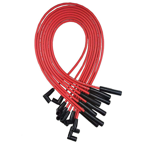 A-Team Performance Silicone 8.0 mm Spark Plug Wires Set Ignition Accessories Automotive Wire Kit Compatible with AMC Jeep V8 290 304 343 360 390 401, Red