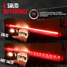 OPT7 48" Redline Triple LED Tailgate Light Bar w/Sequential RED Turn Signal - 780 LED Solid Beam - Weatherproof No Drill Install - Full Function Reverse Brake Running 2yr Warranty