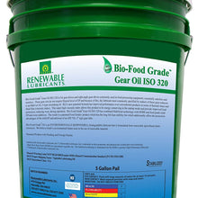 Renewable Lubricants Bio-Food Grade ISO 320 Gear Oil, 5 Gallon Pail