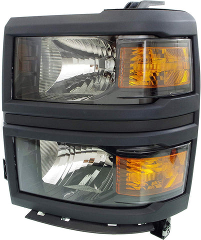 Headlight Assembly Compatible with 2015 Chevrolet Silverado Halogen LS Model CAPA Driver Side