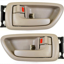 Eynpire 8076 Interior Inside Left Driver Side & Right Passenger Side Pair Set Door Handle Beige For 2001-2007 Toyota Sequoia; 2004-2006 Toyota Tundra - Crew Cab ONLY