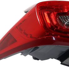 Tail Light Assembly Compatible with 2017-2019 Honda CR-V Clear & Red Lens CAPA Driver Side Outer
