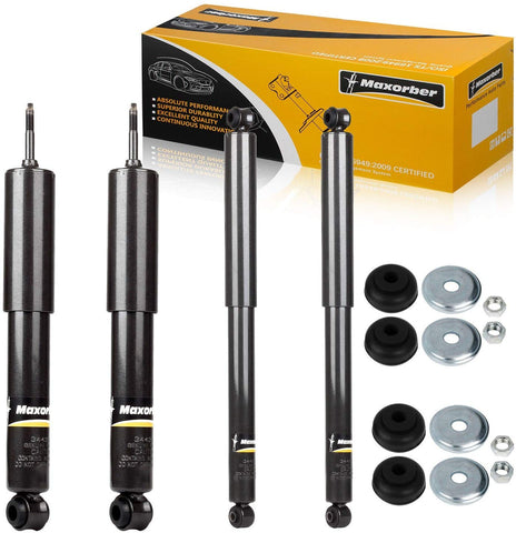 Maxorber Front & Rear Full Set 4 Pieces Shocks Struts Absorber Kit Compatible with Ford Ranger Pickup 1989-1997