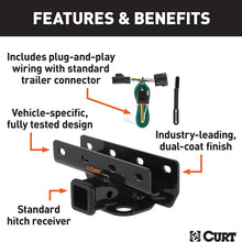 CURT 99317 Class 3 Trailer Hitch, 2-Inch Receiver, 4-Pin Wiring Harness, Select Jeep Wrangler JK