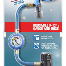 InterDynamics EZ Chill Car Air Conditioner R134A Refrigerant Gauge and Hose, Reusable AC Recharge Kit, EZC110-4