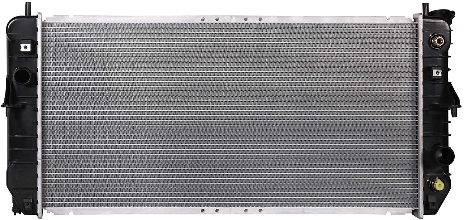 Lynol Cooling System Complete Aluminum Radiator Direct Replacement Compatible With 2000-2005 Buick Lesabre Bonneville With Low Coolant Indicator Type V6 3.8L