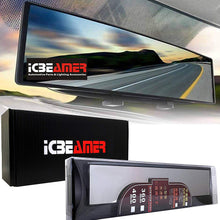 ICBEAMER 15.8" 400mm Easy Clip on Wide Angle Panoramic Blind Spot Fit Auto Interior Rearview Mirror Convex Clear Surface