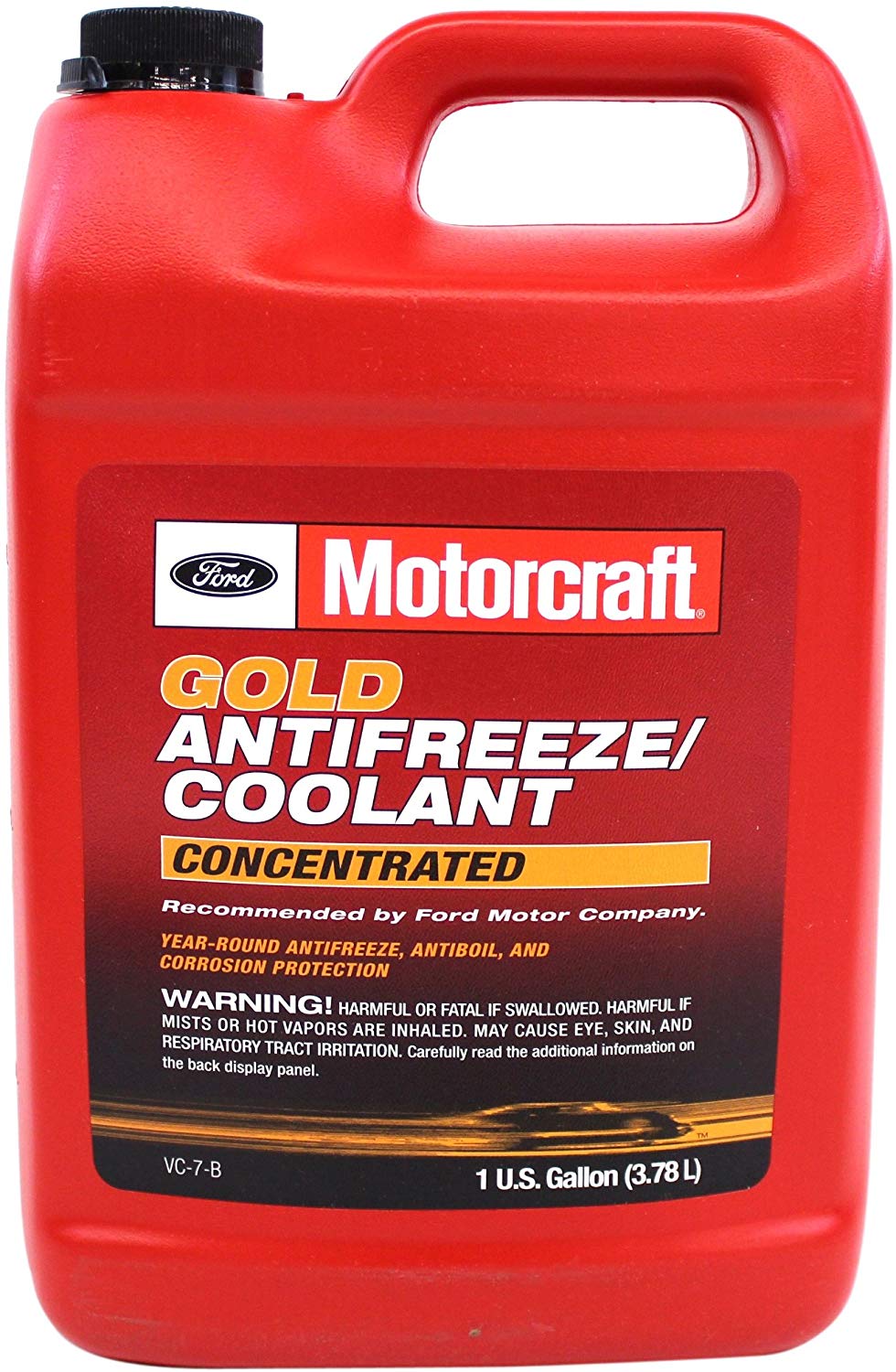 Genuine Ford Fluid VC-7-B Gold Concentrated Antifreeze/Coolant - 1 Gallon (Packaging may vary)