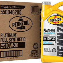 Pennzoil 550046205-3PK Platinum 5 quart 10W-30 Full Synthetic Motor Oil (SN/GF-5 Jug 3pk.)