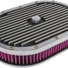 JEGS Performance Products 500099 Oval Air Cleaner Kit 12 L x 8-1/4 W x 3 H 5-1/8