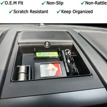 JDMCAR Dash Center Console Table Storage Tray Compatible with Ford F150 (2015-2019 2020) Accessories and（2018-2020） Ford Expedition,Instrument Organizer ABS Black Materials Anti-Slip Rubber Pad