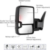 HF AUTOPARTS Towing Mirrors Compatible with 2003-2007 Chevy , Silverado Side Mirror, GMC Sierra Tow Mirrors, Pair Power Heated with Turn Signal Light Backup Lamp Extendable Pair Set