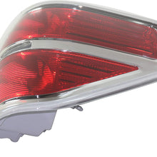 Tail Light Lens and Housing Compatible with 2009-2014 Ford F-150 Styleside Chrome trim Passenger Side