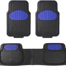 FH Group F11500BLUE Heavy Duty Touchdown Rubber Floor Mat (Red Full Set Trim to Fit)