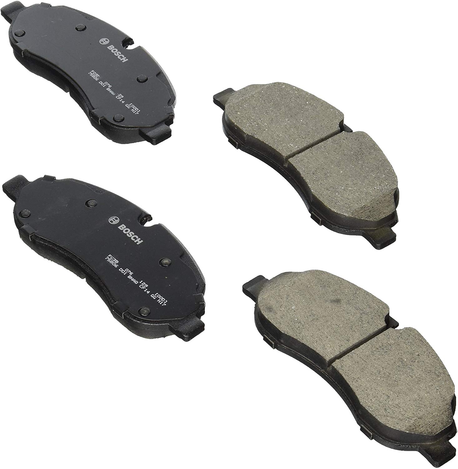 Bosch BC1774 QuietCast Premium Ceramic Disc Brake Pad Set For Ford: 2015-2017 Transit-150, 2015-2017 Transit-250, 2015-2017 Transit-350, 2015-2017 Transit-350 HD; Front