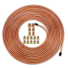 Muhize Upgraded Brake Line Tubing Kit - 25 Ft. of 3/16 Flexible Tube, Roll 25 ft 3/16" (Includes 16 Fittings)