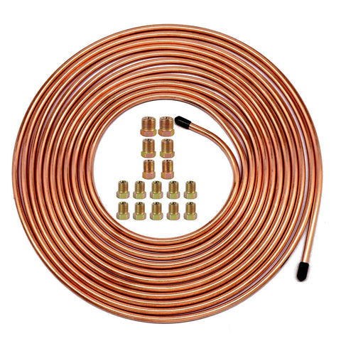 Muhize Upgraded Brake Line Tubing Kit - 25 Ft. of 3/16 Flexible Tube, Roll 25 ft 3/16
