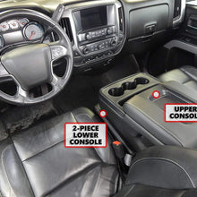 Red Hound Auto Center Console Organizer 3 Piece Set Vehicle Inserts Compatible with Chevy Chevrolet GMC Silverado Sierra 1500 2500 2015 2016 2017 2018 Black Made in USA Fold Down Console Only
