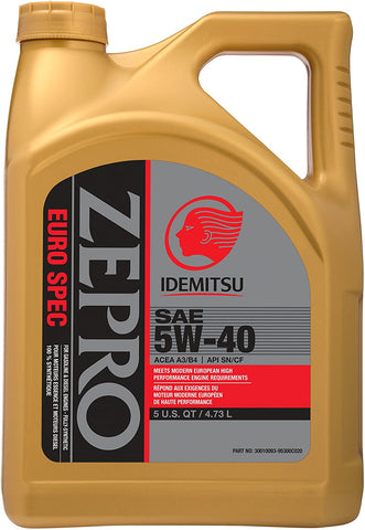 ZEPRO 30010093-95300C020 Euro Formula 5W-40 Engine Oil (5 Quart), 160. Fluid_Ounces