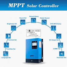 60A MPPT Solar Charge Controller 60amp Panel Battery Charger Controller 48V 36V 24V 12V Auto Max 150VDC Input mppt Charge Controllers Sealed Gel AGM Flooded Lithium Battery