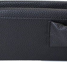 iJDMTOY (2) Black Leather Extra Long Car Side Pocket Organizers, Seat Catcher Holders Compatible With Key, Wallet, Phone, Sunglasses, etc