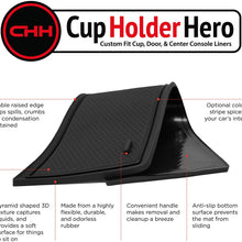 CupHolderHero for Honda CR-V CRV 2017-2020 Custom Fit Cup Holder, Door, and Center Console Liner Accessories 19-pc Set (Solid Black)