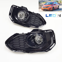 LEDIN For 2018 2019 Honda Fit LX Sport DX EX EX-L Front Bumper Clear Fog Driving Lights with Switch Bulbs Bezels Wires